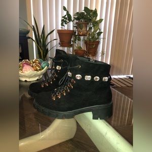 Bedazzled Combat Boot
